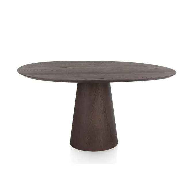 Eetkamertafel TRENTON - Donker eikenfineer