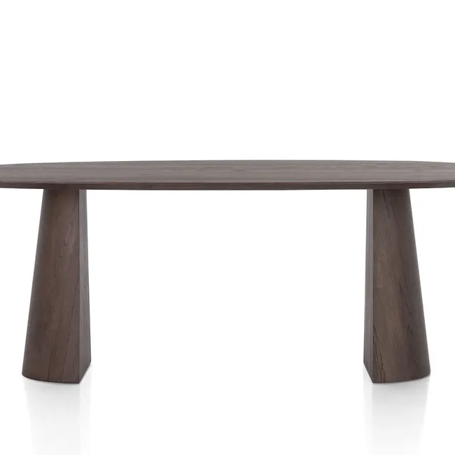 Eetkamertafel TRENTON - Donker eikenfineer