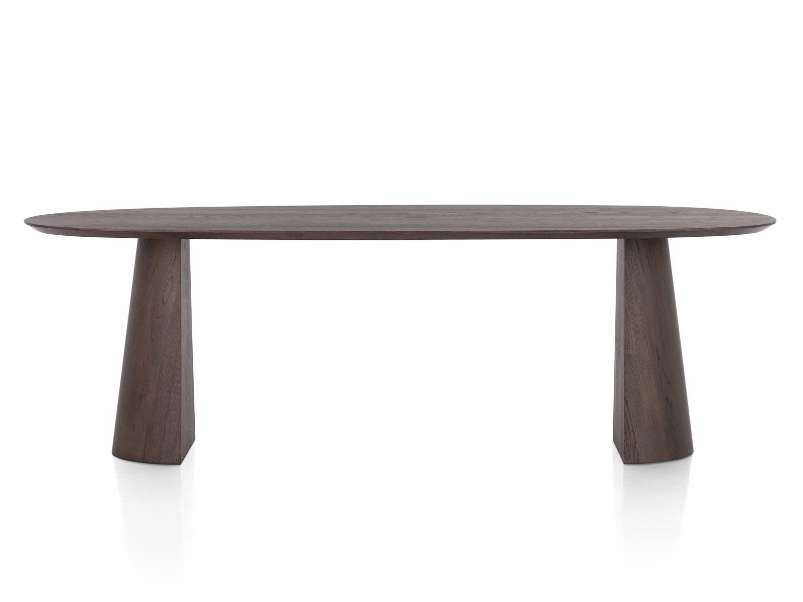 Eetkamertafel TRENTON - Donker eikenfineer