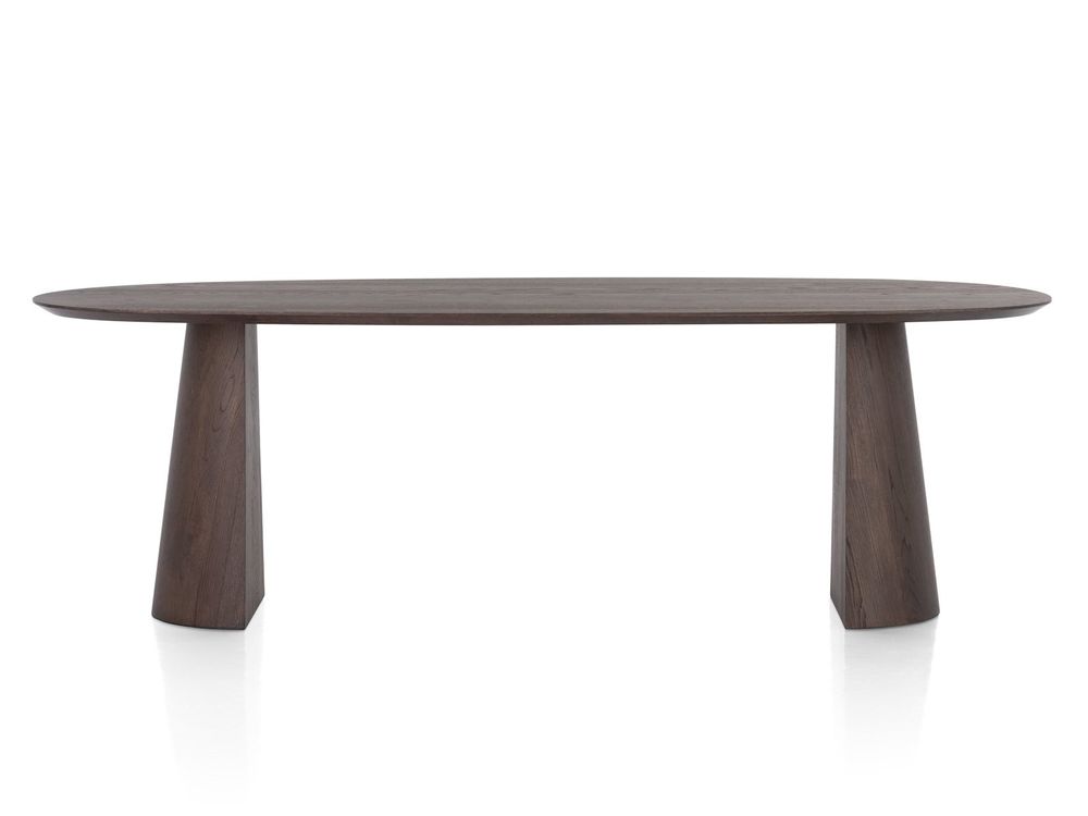 Eetkamertafel TRENTON - Donker eikenfineer XOO 52291CLA