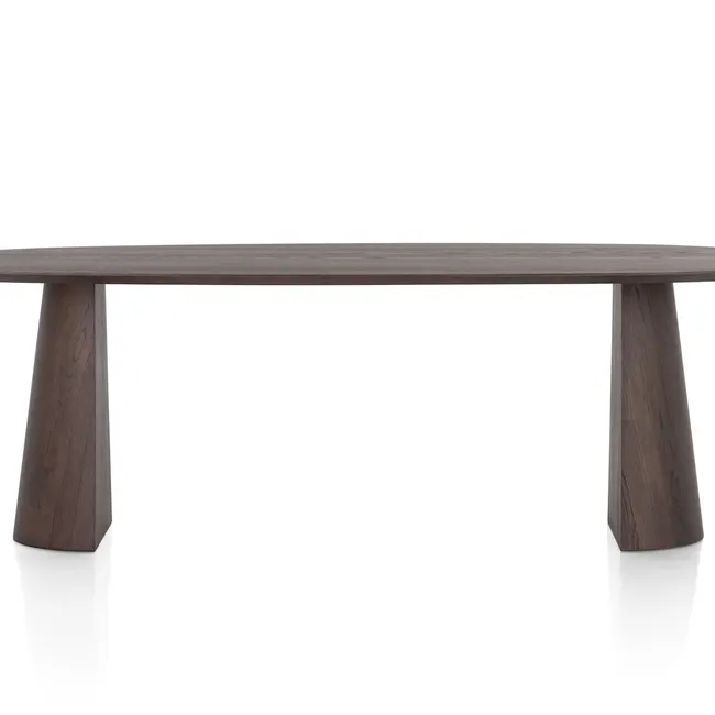 Eetkamertafel TRENTON - Donker eikenfineer