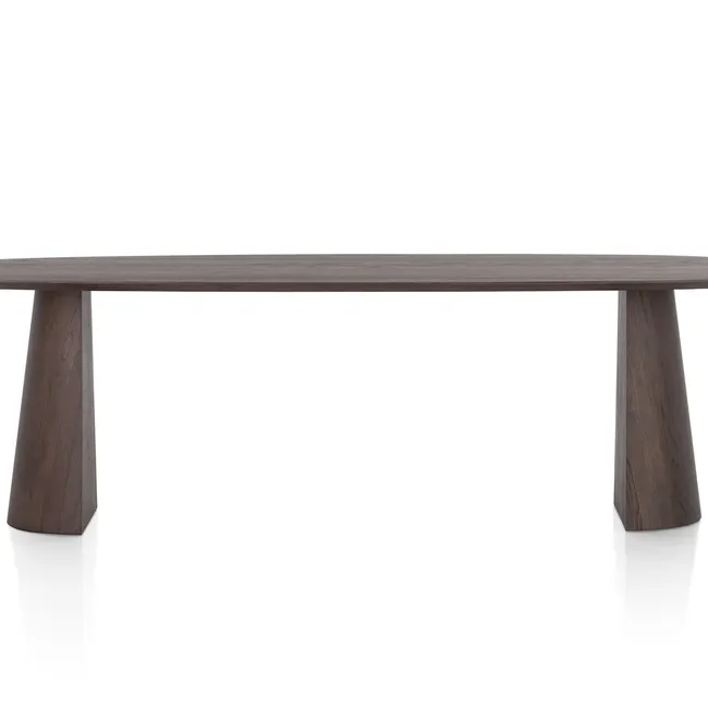 Eetkamertafel TRENTON - Donker eikenfineer