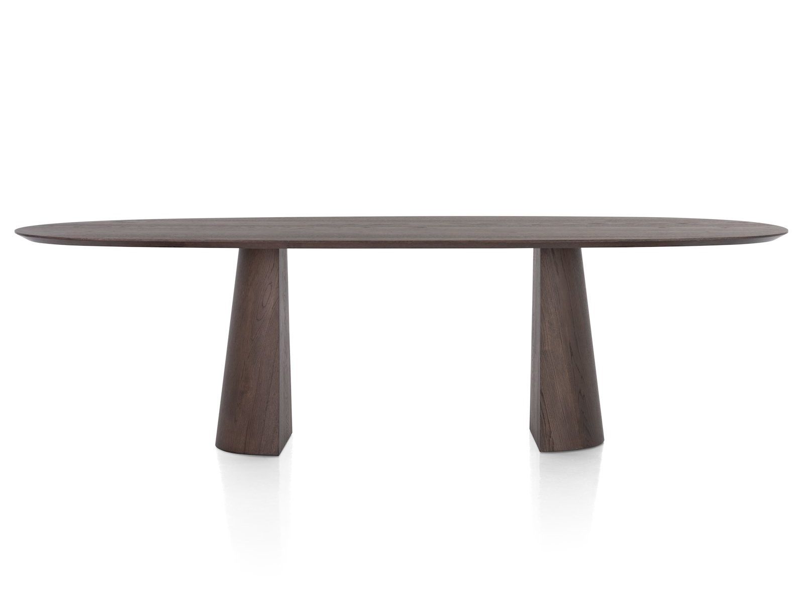 Eetkamertafel TRENTON - Donker eikenfineer