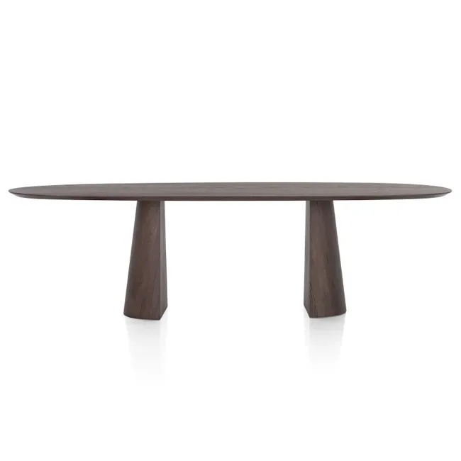 Eetkamertafel TRENTON - Donker eikenfineer