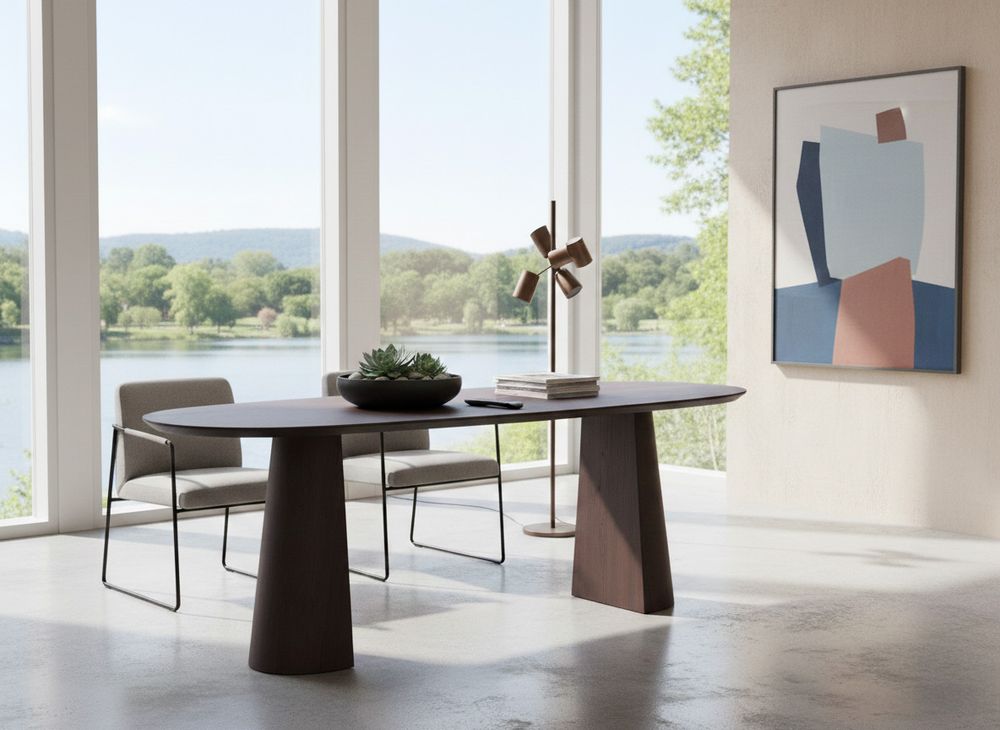 Eetkamertafel TRENTON - Donker eikenfineer XOO 52290-CLA