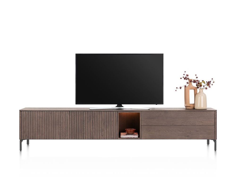 Tv-meubel TRENTON - Donker eikenfineer XOO 52293-CLA