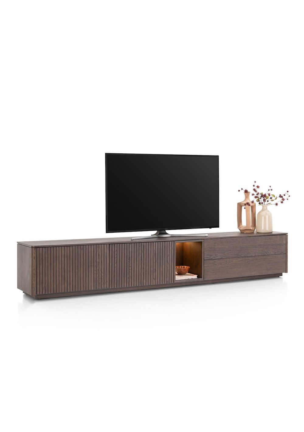 Tv-meubel TRENTON - Donker eikenfineer XOO 52293-CLA