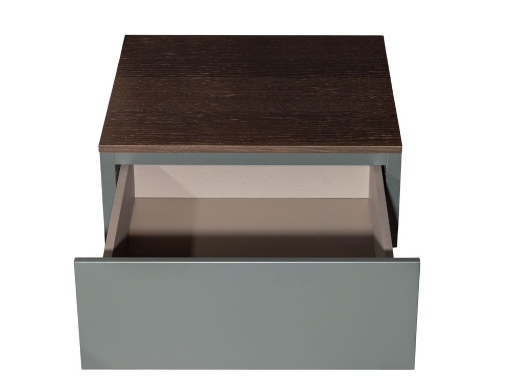 Nachttafel NIGHT - Walnoot/Grijs-groen NVM-36-004-355N01