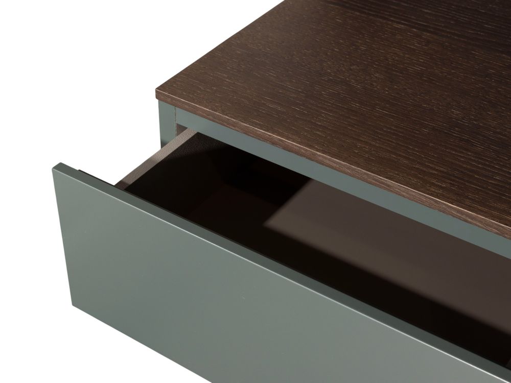 Nachttafel NIGHT - Walnoot/Grijs-groen NVM-36-004-355N01