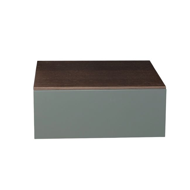 Nachttafel NIGHT - Walnoot/Grijs-groen