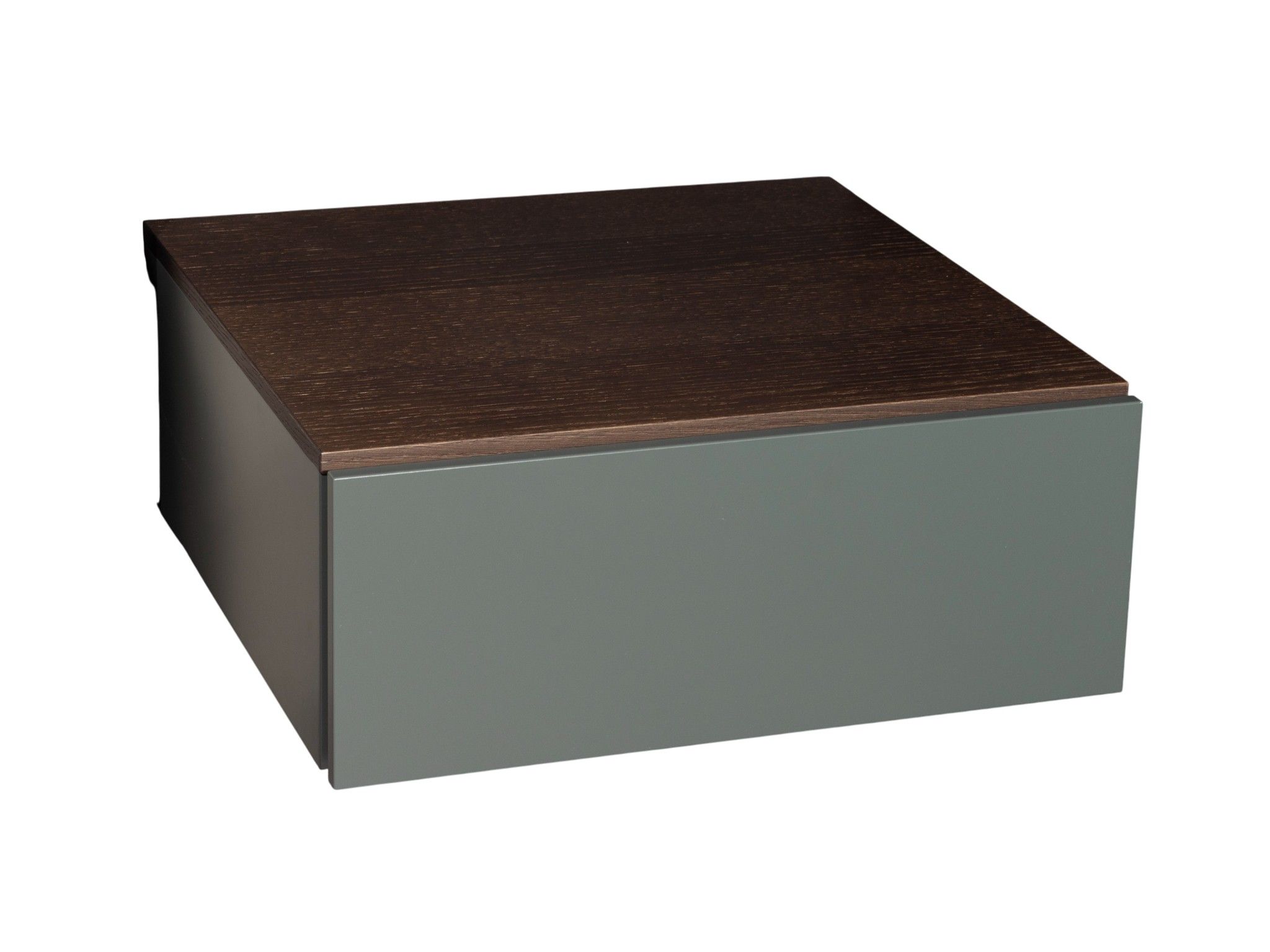 Nachttafel NIGHT - Walnoot/Grijs-groen