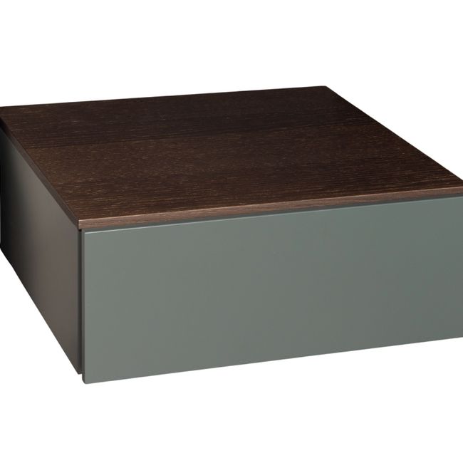 Nachttafel NIGHT - Walnoot/Grijs-groen