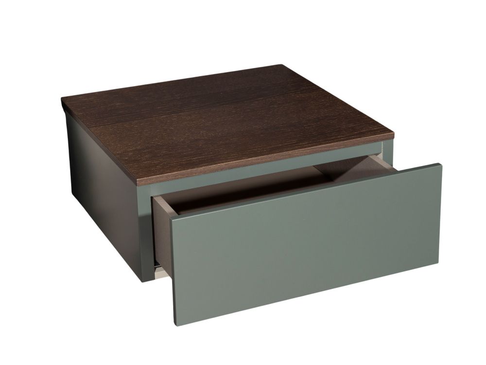 Nachttafel NIGHT - Walnoot/Grijs-groen NVM-36-004-355N01