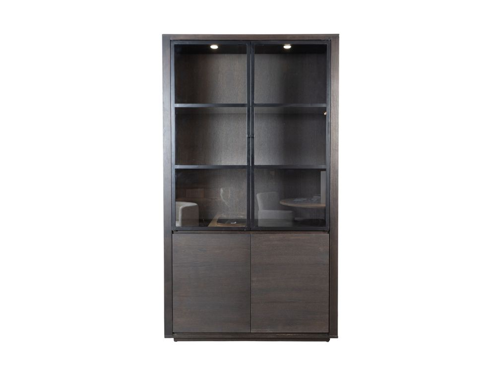 Vitrinekast met spots ZEN - Espresso FDF-15-000287