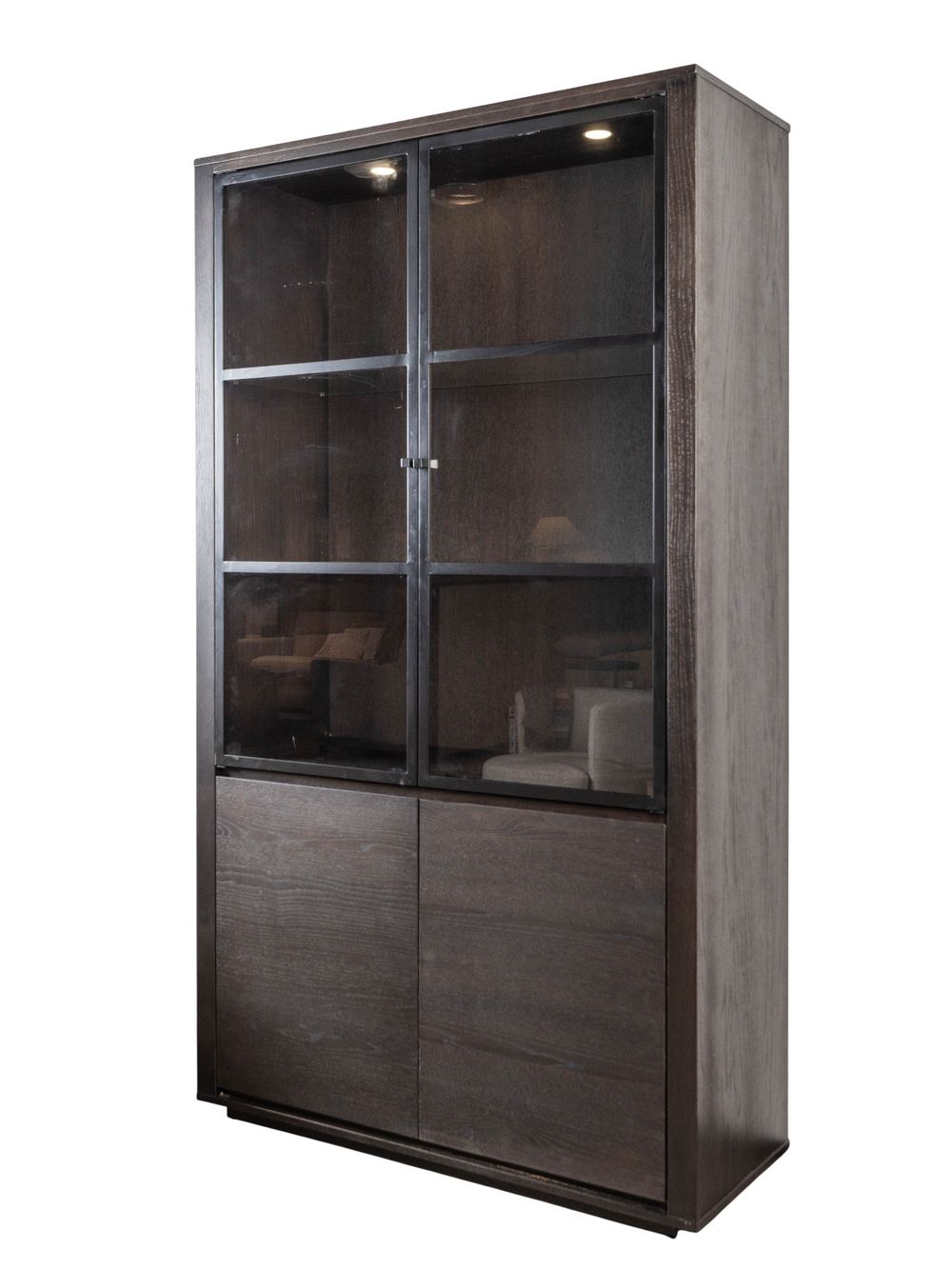 Vitrinekast met spots ZEN - Espresso FDF-15-000287