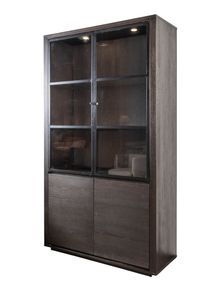 Vitrinekast met spots ZEN - Espresso FDF-15-000287