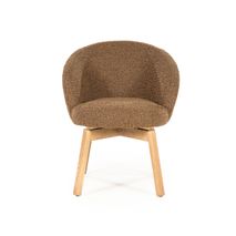 Eetkamerstoel LIVIA - Eikenhout / Bruin ELO 96468