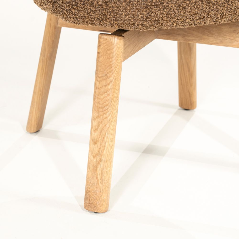 Eetkamerstoel LIVIA - Eikenhout / Bruin ELO 96468