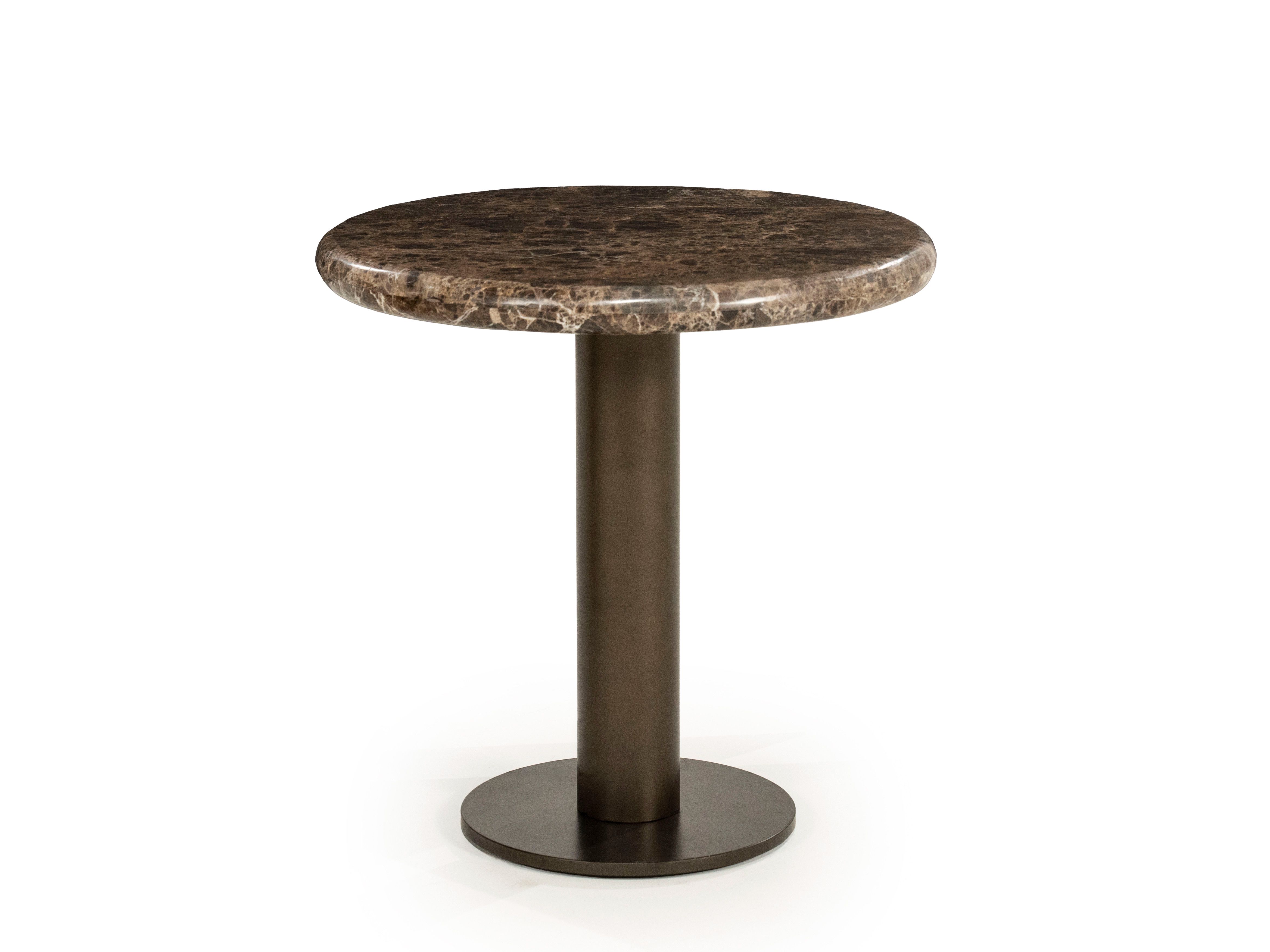 Bijzettafel LUIGI - Bruin marmer