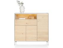 Eetkamerset NIORA - Eikenfineer / Silk Grey C-XOO NIORA-NAT