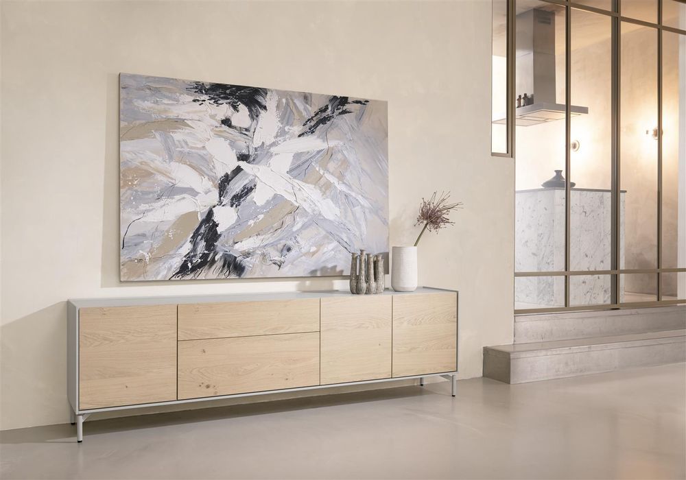 Eetkamerset NIORA - Eikenfineer / Silk Grey C-XOO NIORA-NAT