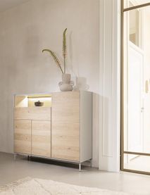 Eetkamerset NIORA - Eikenfineer / Silk Grey C-XOO NIORA-NAT