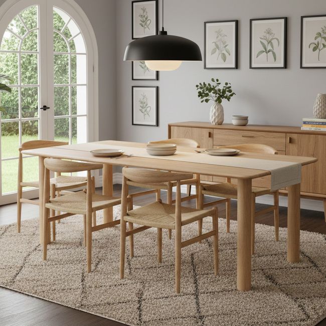 Eetkamertafel HAMILTON - Smoked Oak