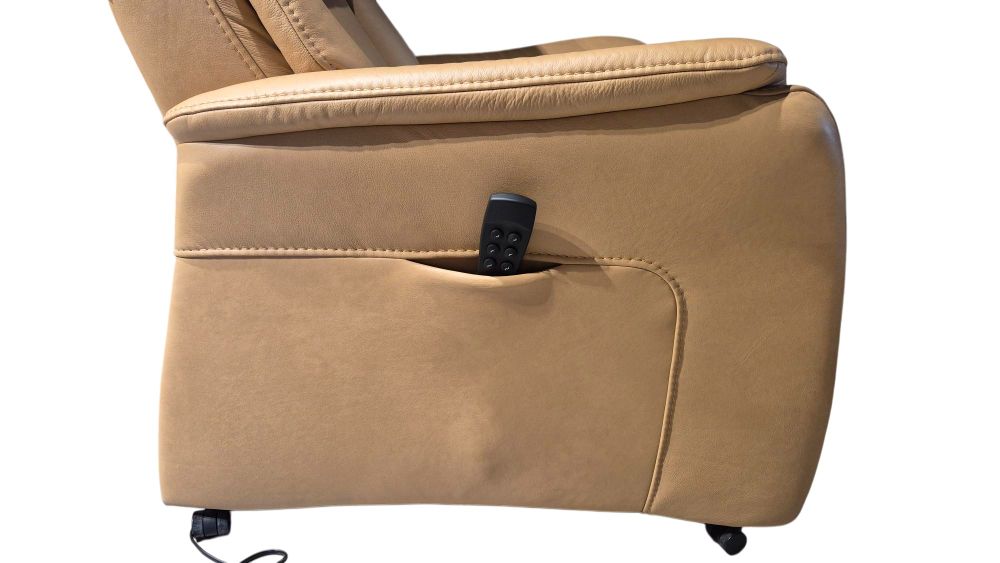 Elektrische relaxfauteuil MOVE - Honing leder HKL AP22065 RXE2MEH-L58VH