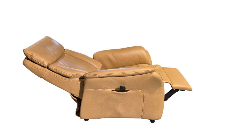 Elektrische relaxfauteuil MOVE - Honing leder HKL AP22065 RXE2MEH-L58VH