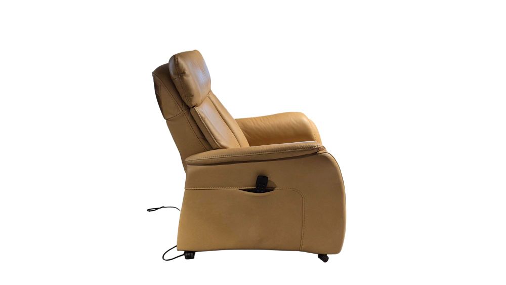 Elektrische relaxfauteuil MOVE - Honing leder HKL AP22065 RXE2MEH-L58VH