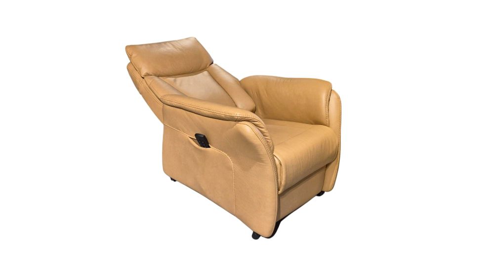 Elektrische relaxfauteuil MOVE - Honing leder HKL AP22065 RXE2MEH-L58VH