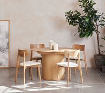 Uitschuifbare eetkamertafel NOLA - Smoked oak UNI-5-000042