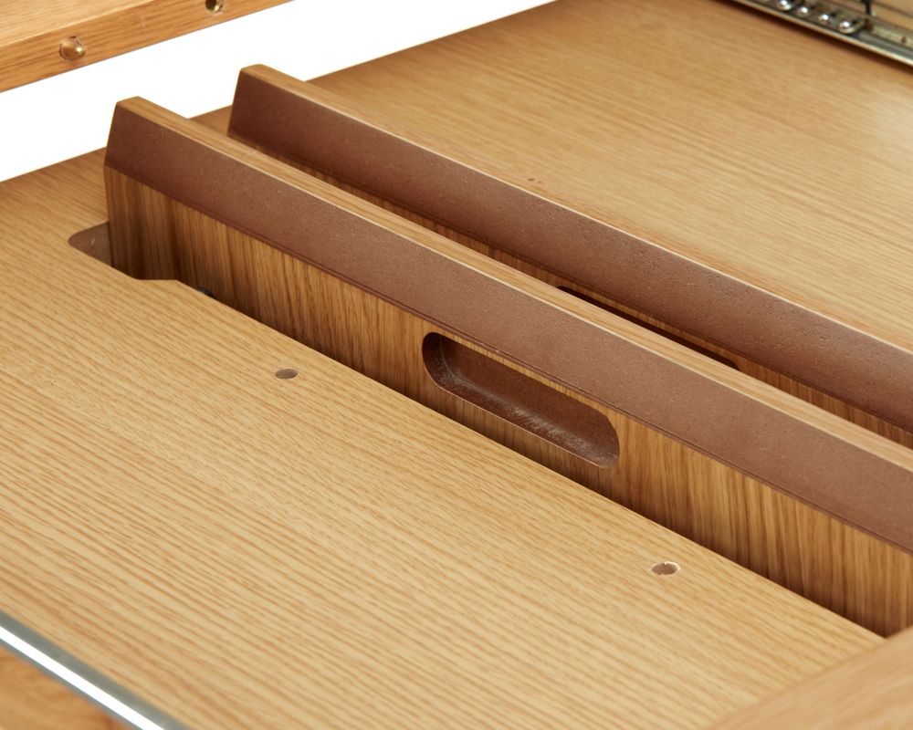 Uitschuifbare eetkamertafel NOLA - Smoked oak UNI-5-000042