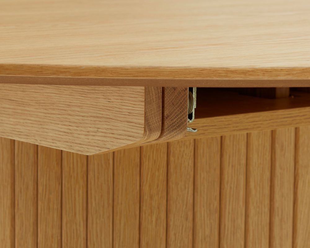 Uitschuifbare eetkamertafel NOLA - Smoked oak UNI-5-000042