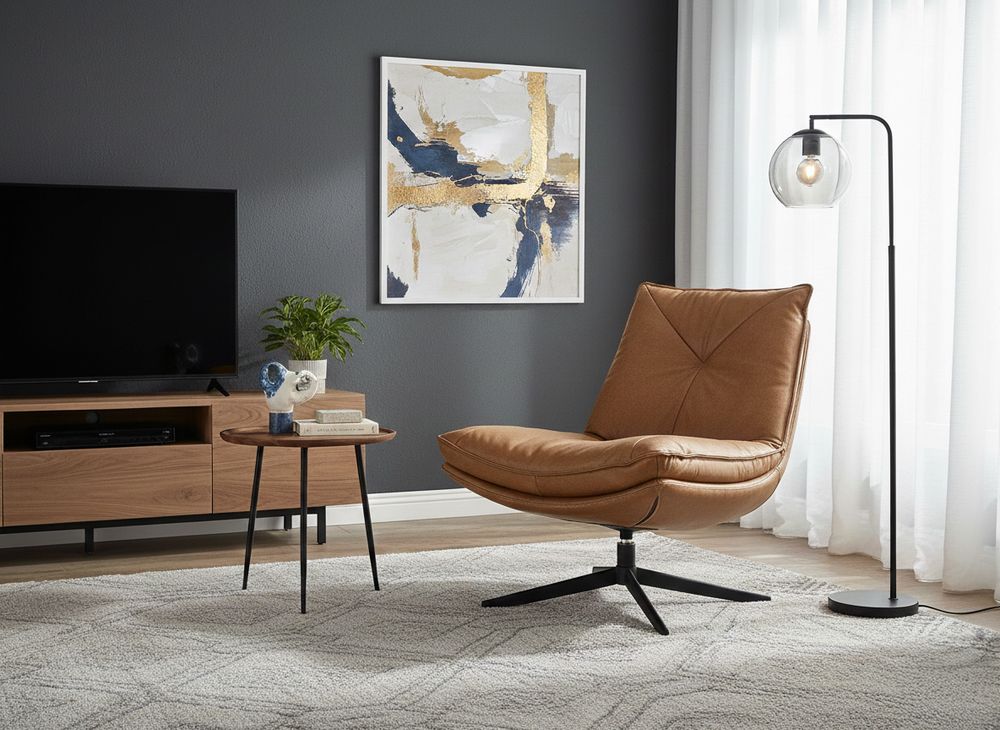 Draaifauteuil METZ - York Tan KUK-6-000001