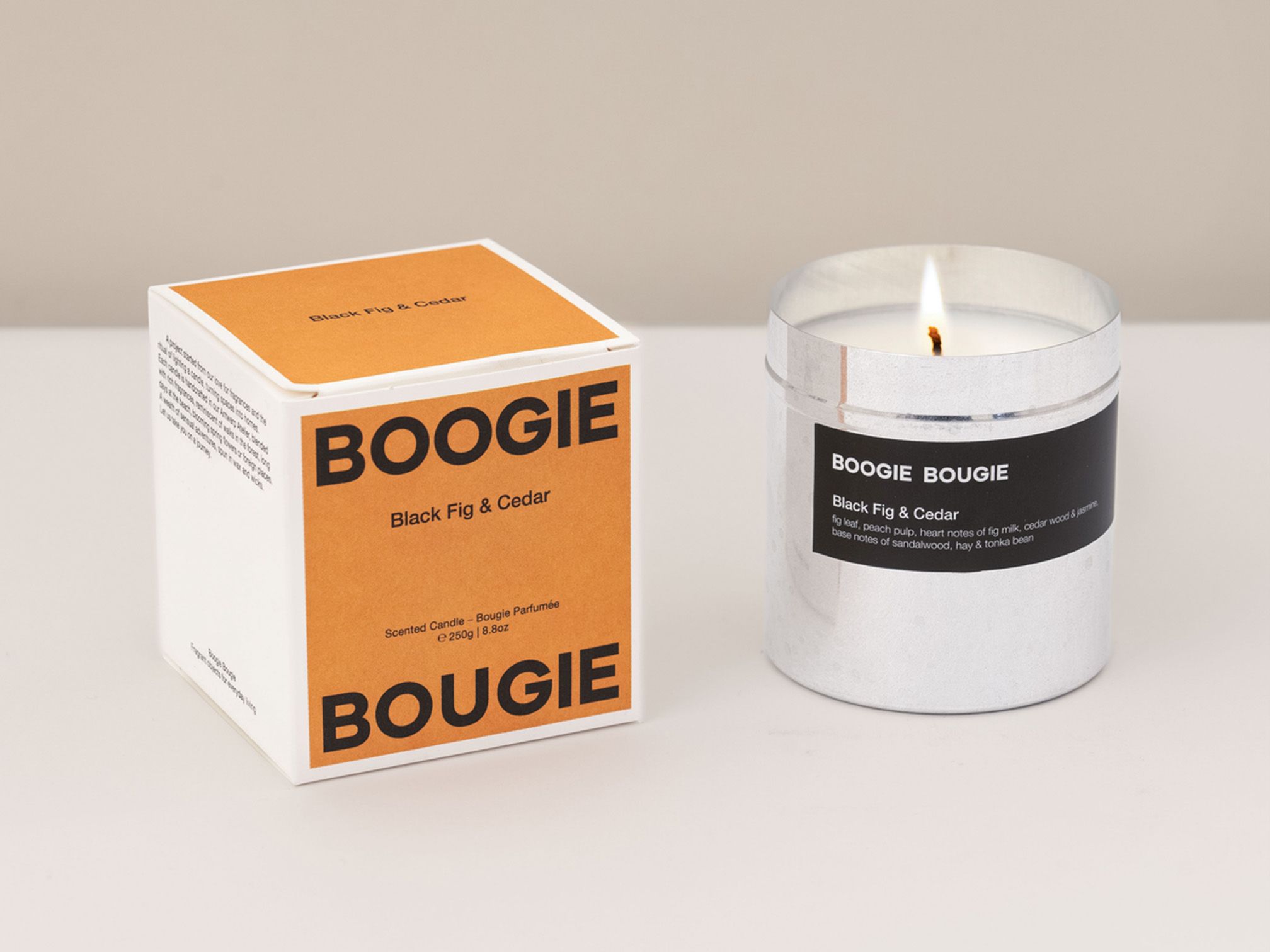 Geurkaars BLACK FIG & CEDAR - 250 gr BOB CIBFC250