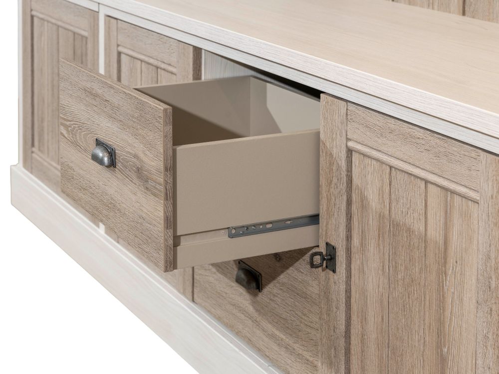 Vitrinekast YORK - Lariks / Crystal oak light MBR YO WV1-K499