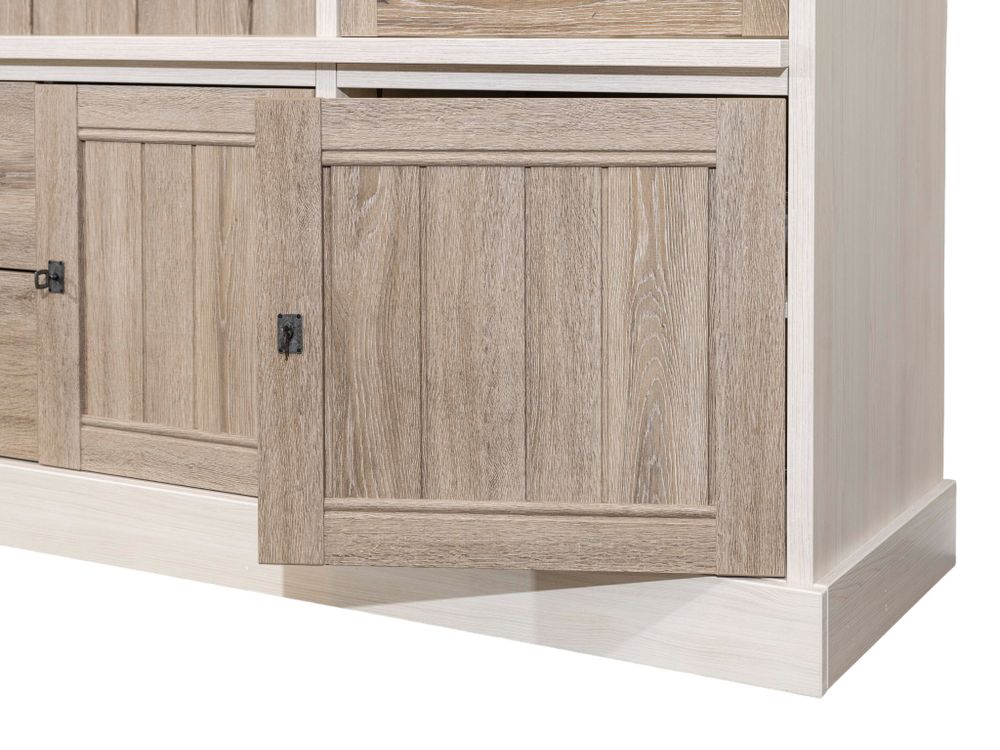 Vitrinekast YORK - Lariks / Crystal oak light MBR YO WV1-K499
