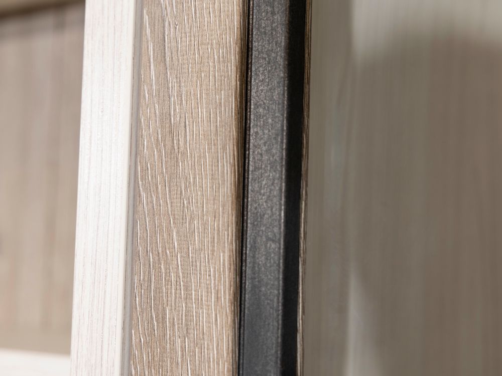 Vitrinekast YORK - Lariks / Crystal oak light MBR YO WV1-K499