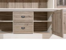 Vitrinekast YORK - Lariks / Crystal oak light MBR YO WV1-K499