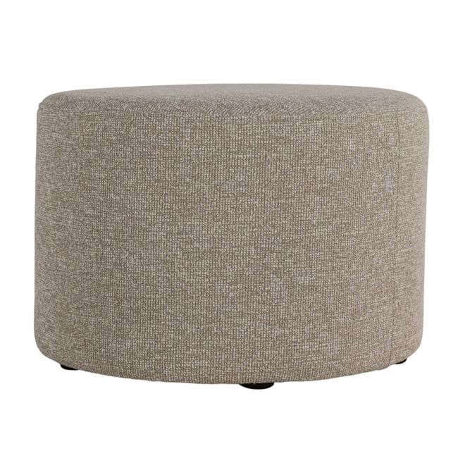 Voetbank LUMO van beige stof.