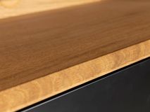 Hangend tv-meubel ALPHA - Zwart/Eik ARR-1-001