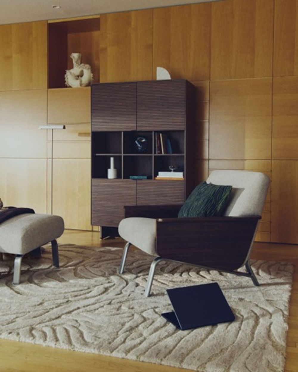 Fauteuil AMSEN - Lichtbruin/Walnoot KAV C00157FA11