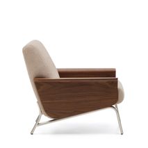 Fauteuil AMSEN - Lichtbruin/Walnoot KAV C00157FA11