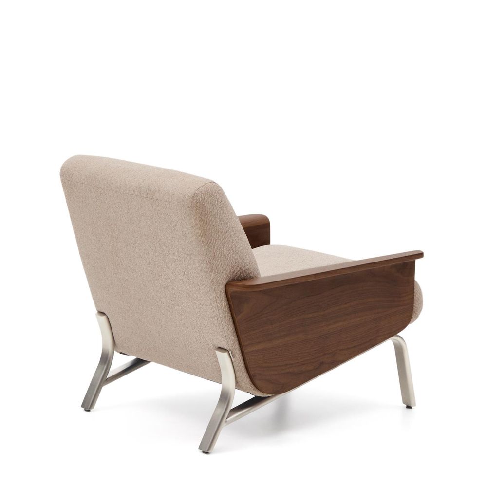 Fauteuil AMSEN - Lichtbruin/Walnoot KAV C00157FA11