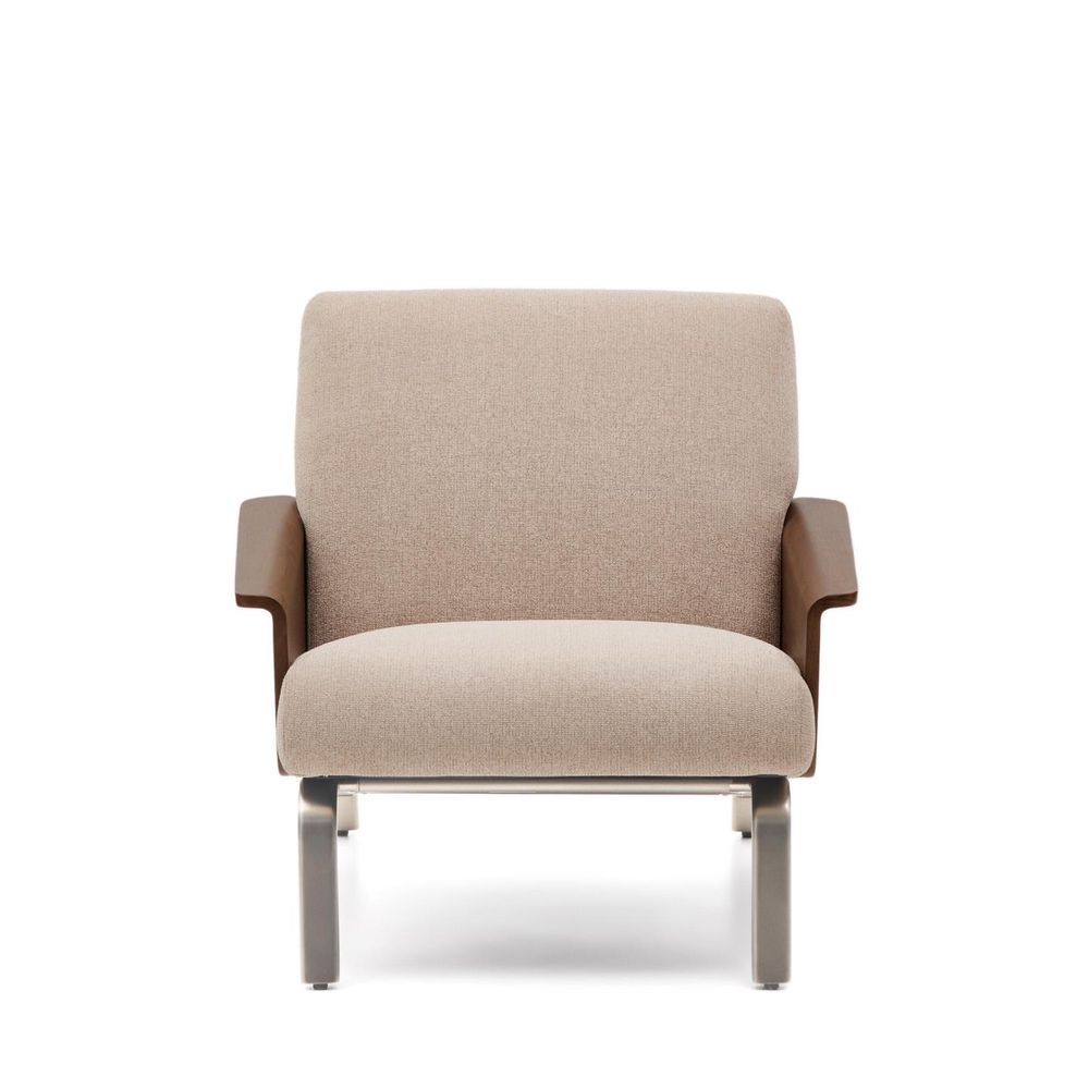 Fauteuil AMSEN - Lichtbruin/Walnoot KAV C00157FA11