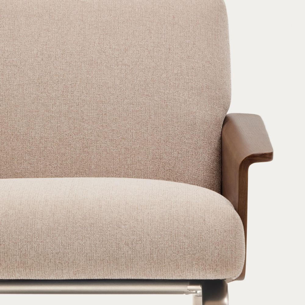 Fauteuil AMSEN - Lichtbruin/Walnoot KAV C00157FA11