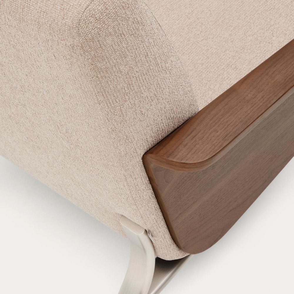 Fauteuil AMSEN - Lichtbruin/Walnoot KAV C00157FA11