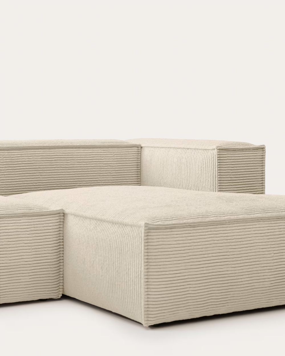 Hoekzetel BLOK - Ecru ribfluweel KAV S752LN39