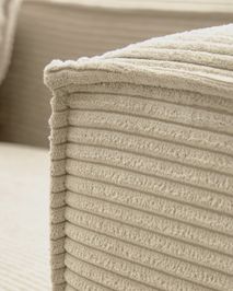 Hoekzetel BLOK - Ecru ribfluweel KAV S752LN39